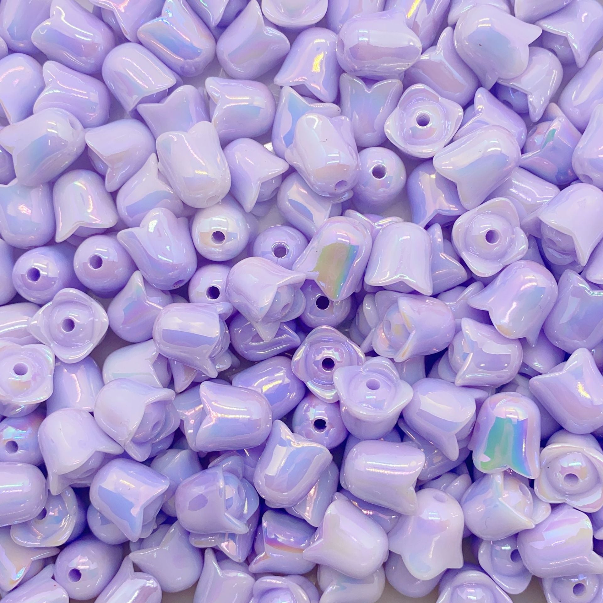 Al por mayor 10 piezas de 10 piezas/paquete acrílico UV luminoso luminoso de dos colores de las cuentas del valle